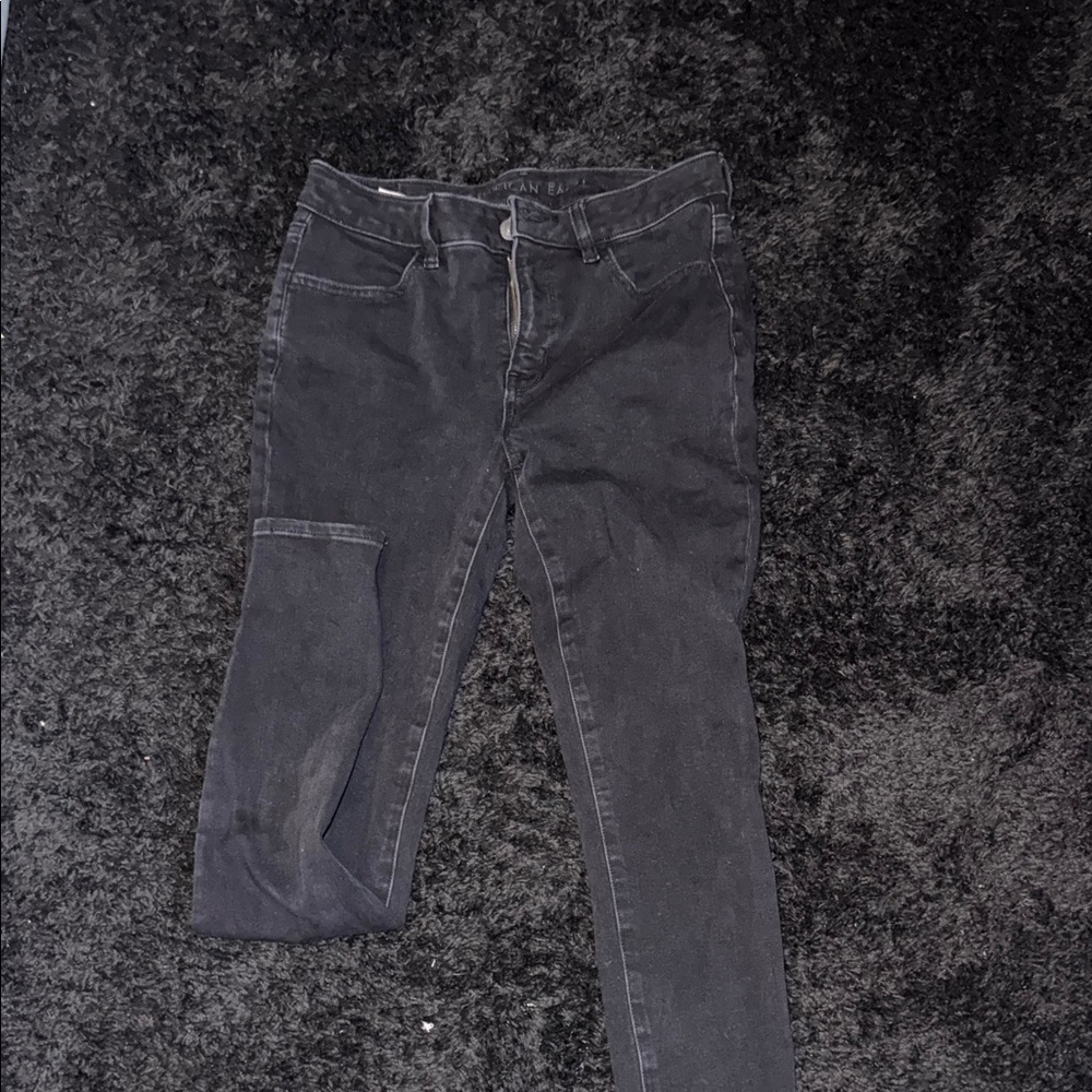 American Eagle Outfitters Women's Dark Gray Skinny Jeans